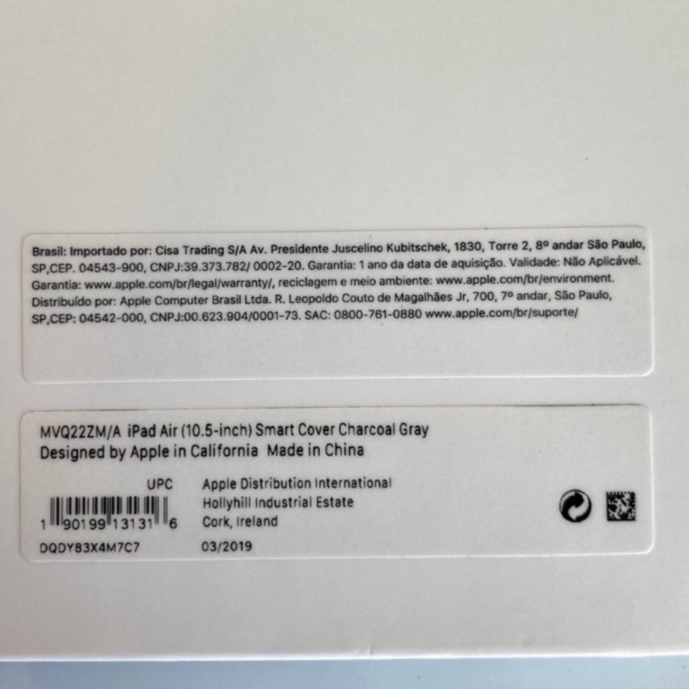 Apple iPad Air (10.5-inch) Smart Cover Charcoal Gray New in Package - Picture 7 of 7